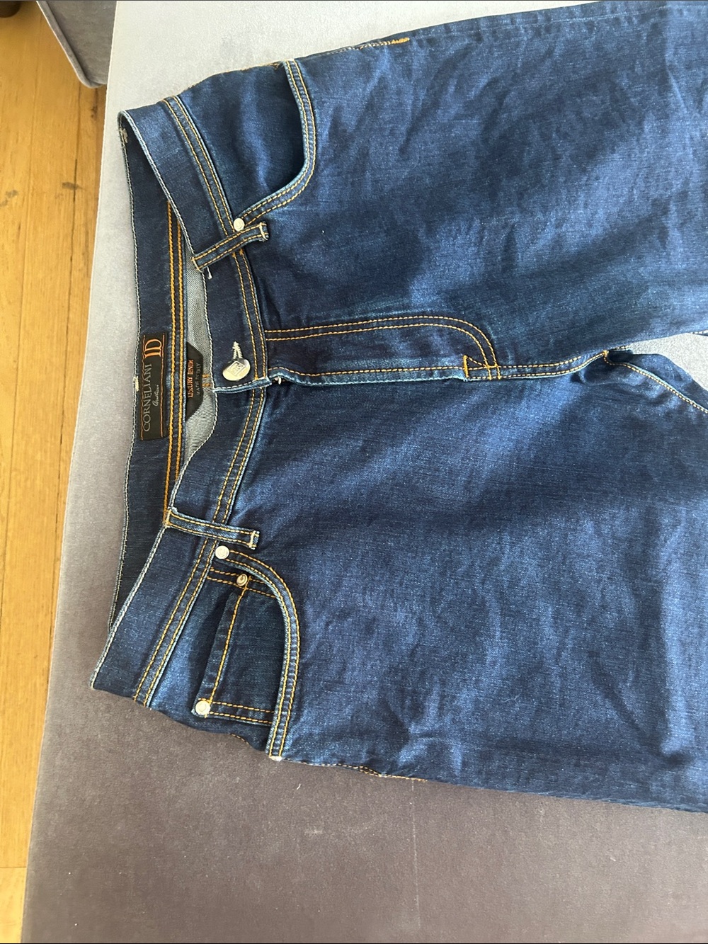 Corneliani Men's Indigo Relaxed Jeans - Picture 3 of 5